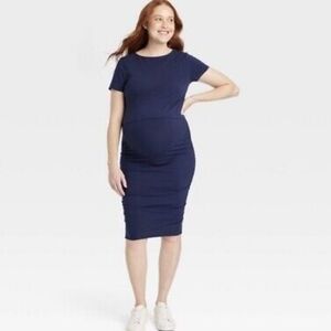 Isabel Maternity by Ingrid & Isabel Navy Stretchy Skirt Set